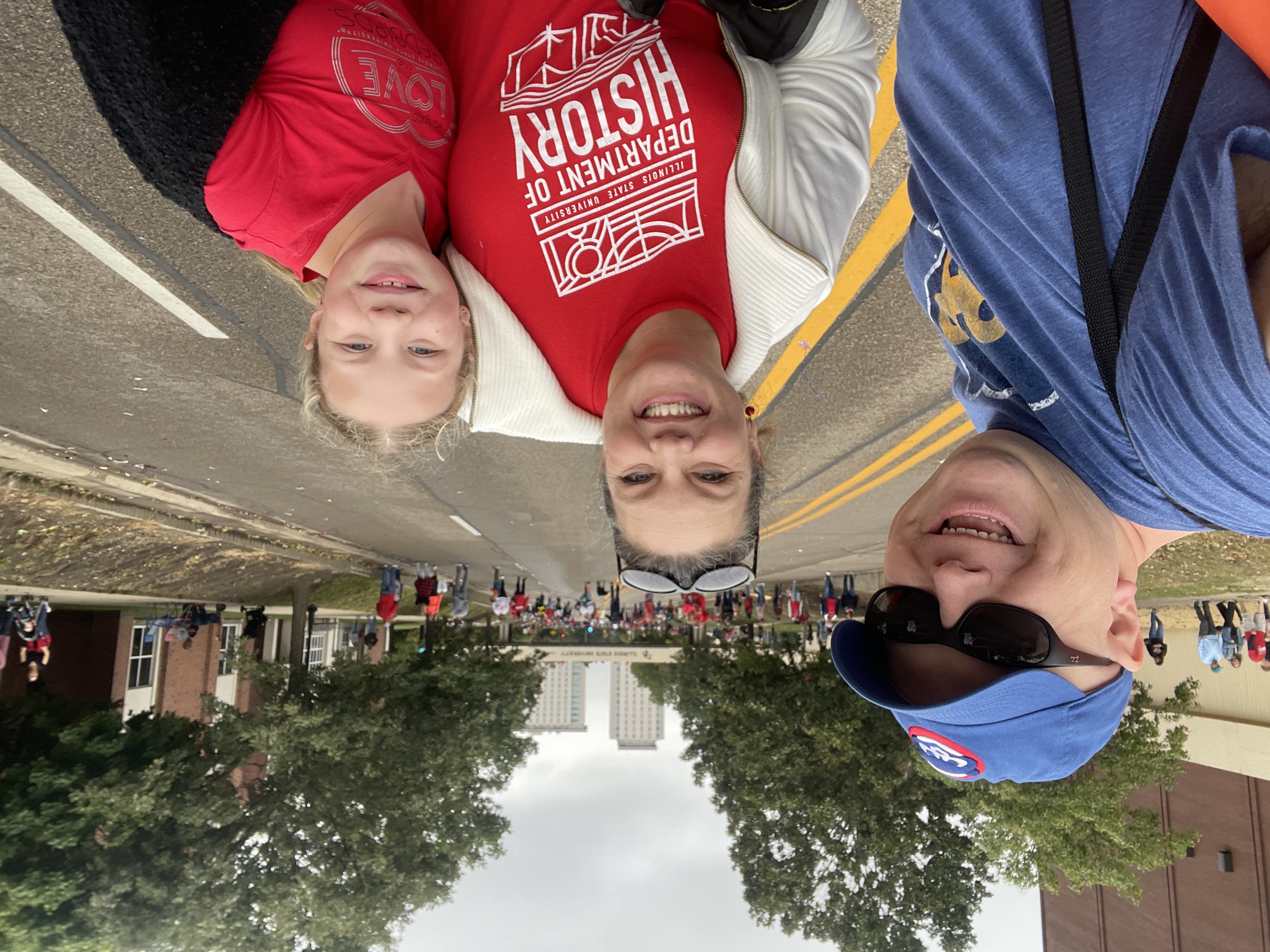 Lucinda and family at an Illinois State University parade